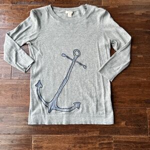 J Crew Factory Embroidered Anchor Sweater - XS